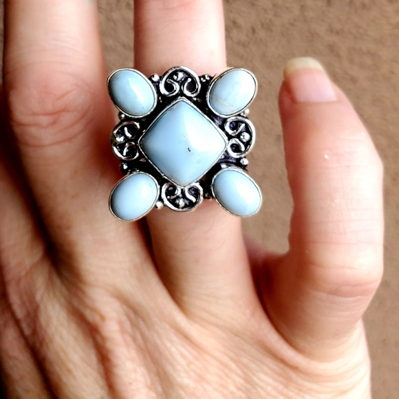 New Owyhee Opal 925 Silver Ring. - Picture 6 of 9